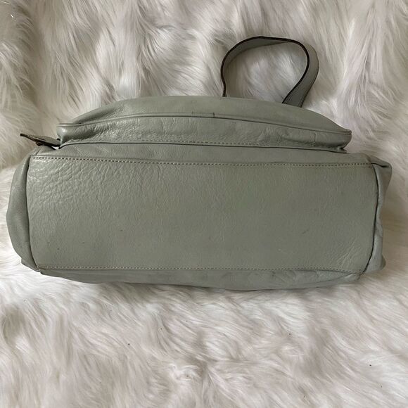 Toscani made in Italy leather pale green shoulder bag rustic gold tone H… - Picture 7 of 12